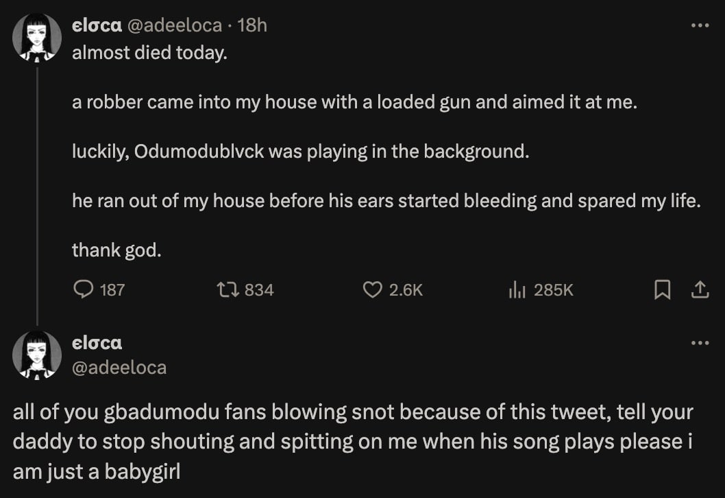 Critic recounts how Odumodublvck's 'wack' song saved her, he responds